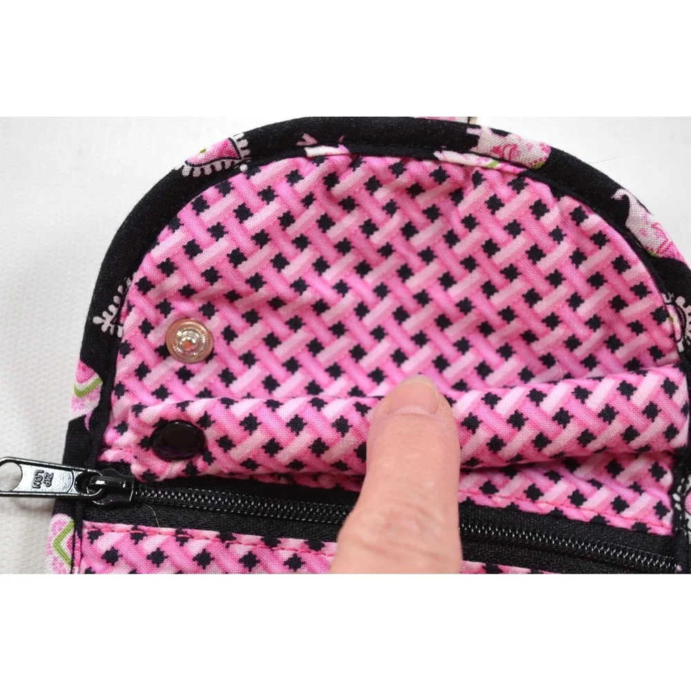 Vera Bradley Small Jewelry Case in Pink Elephant Pattern 5